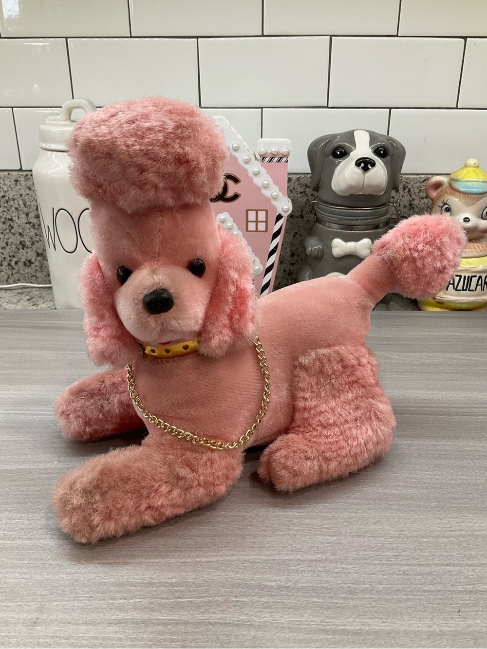 VINTAGE PINK POODLE‎ PLUSHIE TRANSISTOR RADIO MADE IN JAPAN KITSCH KAWAI